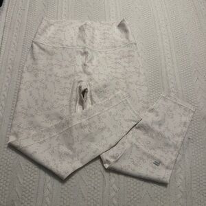 Fabletics Cream Patterned Leggings